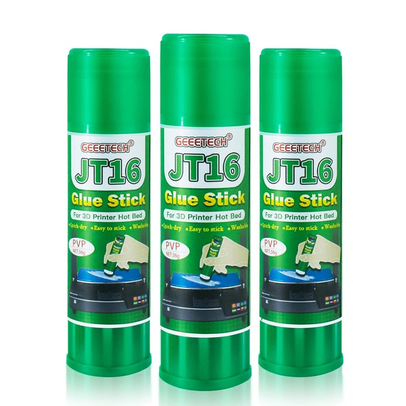 TEQStone 3D Printer Glue Stick 3 Pack, Perfect First Layer Adhesion, Prevents Warping on Heat Bed, Easy Release for ABS PLA PETG Filaments and Various Build Plate, 36g/1.27oz - Image 1